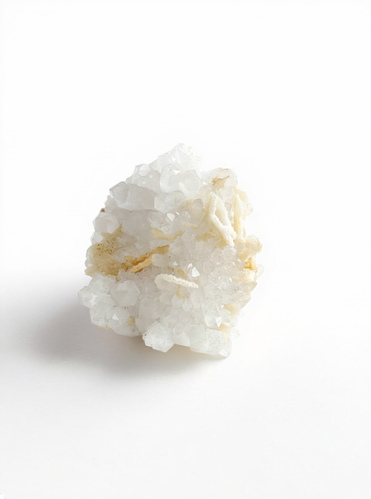 Quartz Cluster with Calcite Ring front view