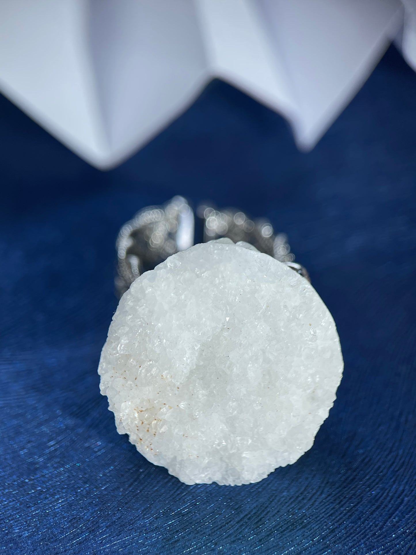 Clear Quartz Cluster Ring