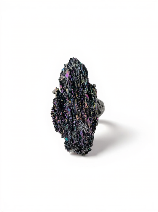 Rainbow Carborundum Ring front view
