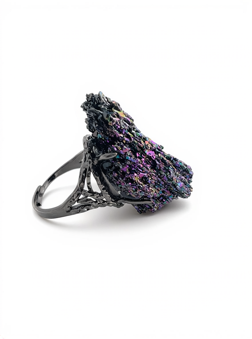 Rainbow Carborundum Ring side view