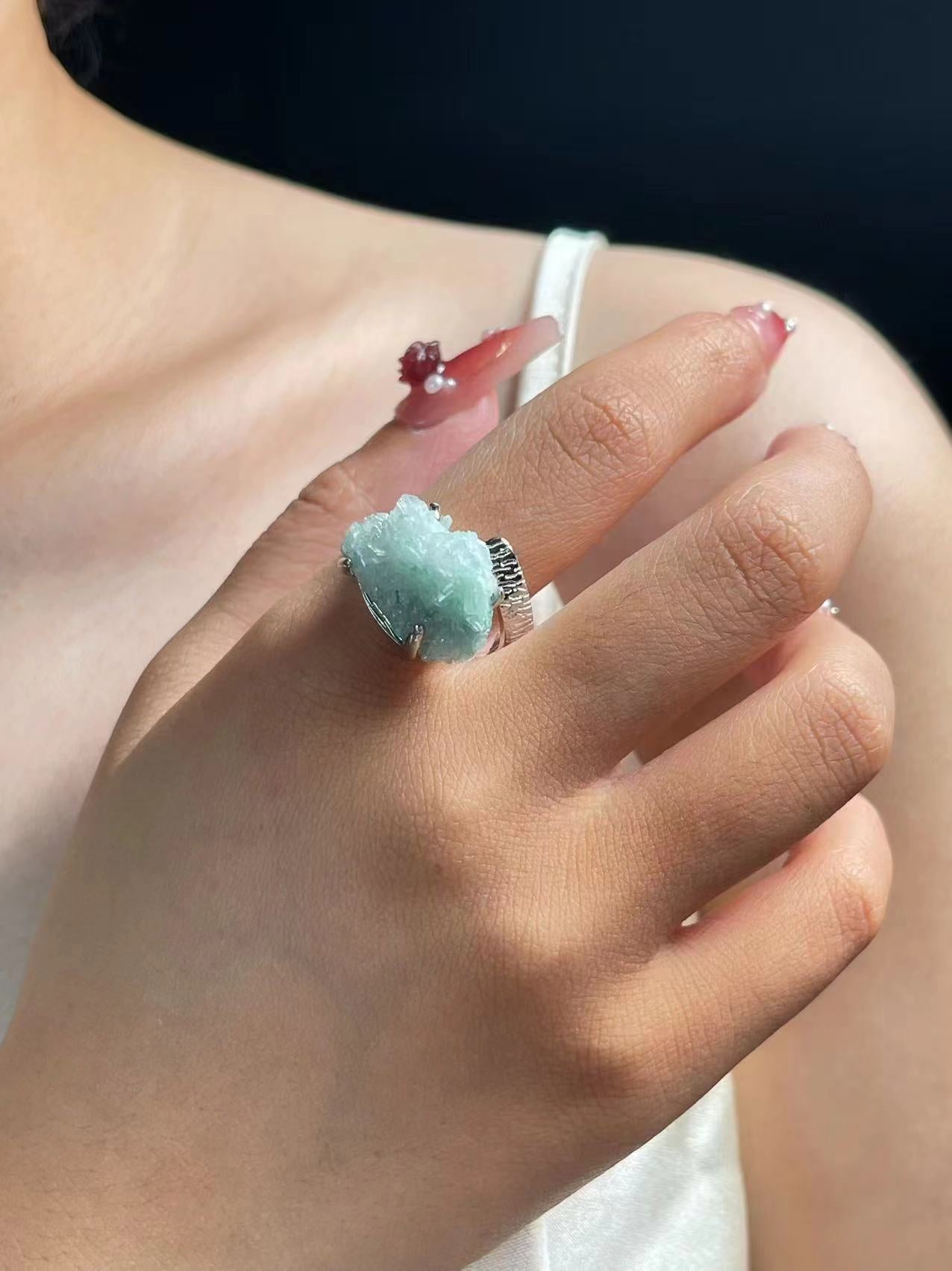 Blue Lace Agate with Braided Band