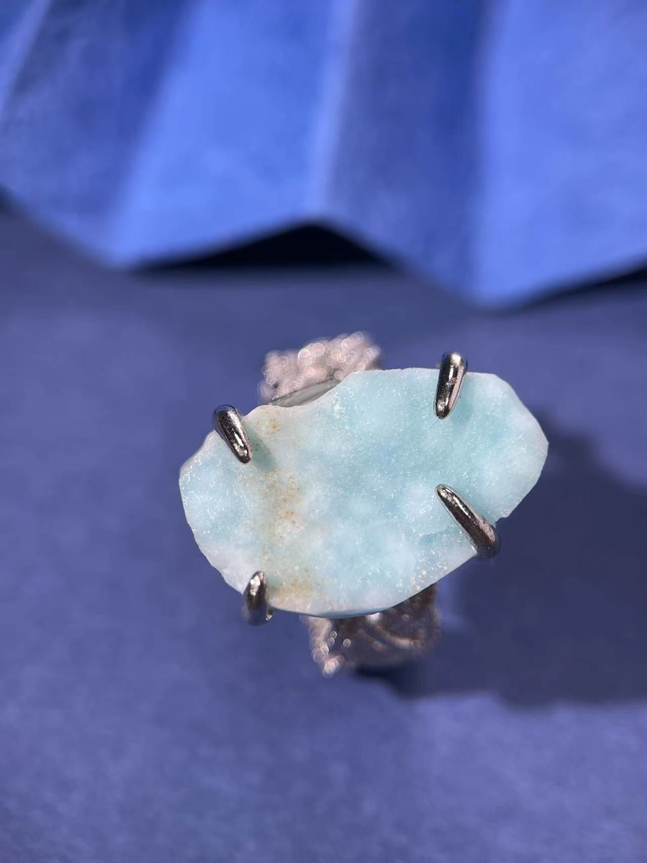 Blue Lace Agate with Braided Band
