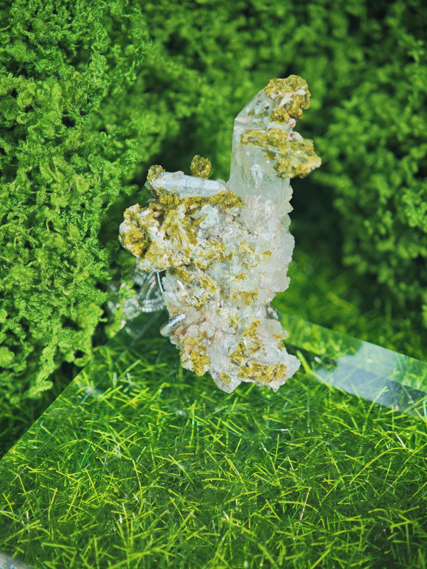 Epidote & Gypsum Flower Ring