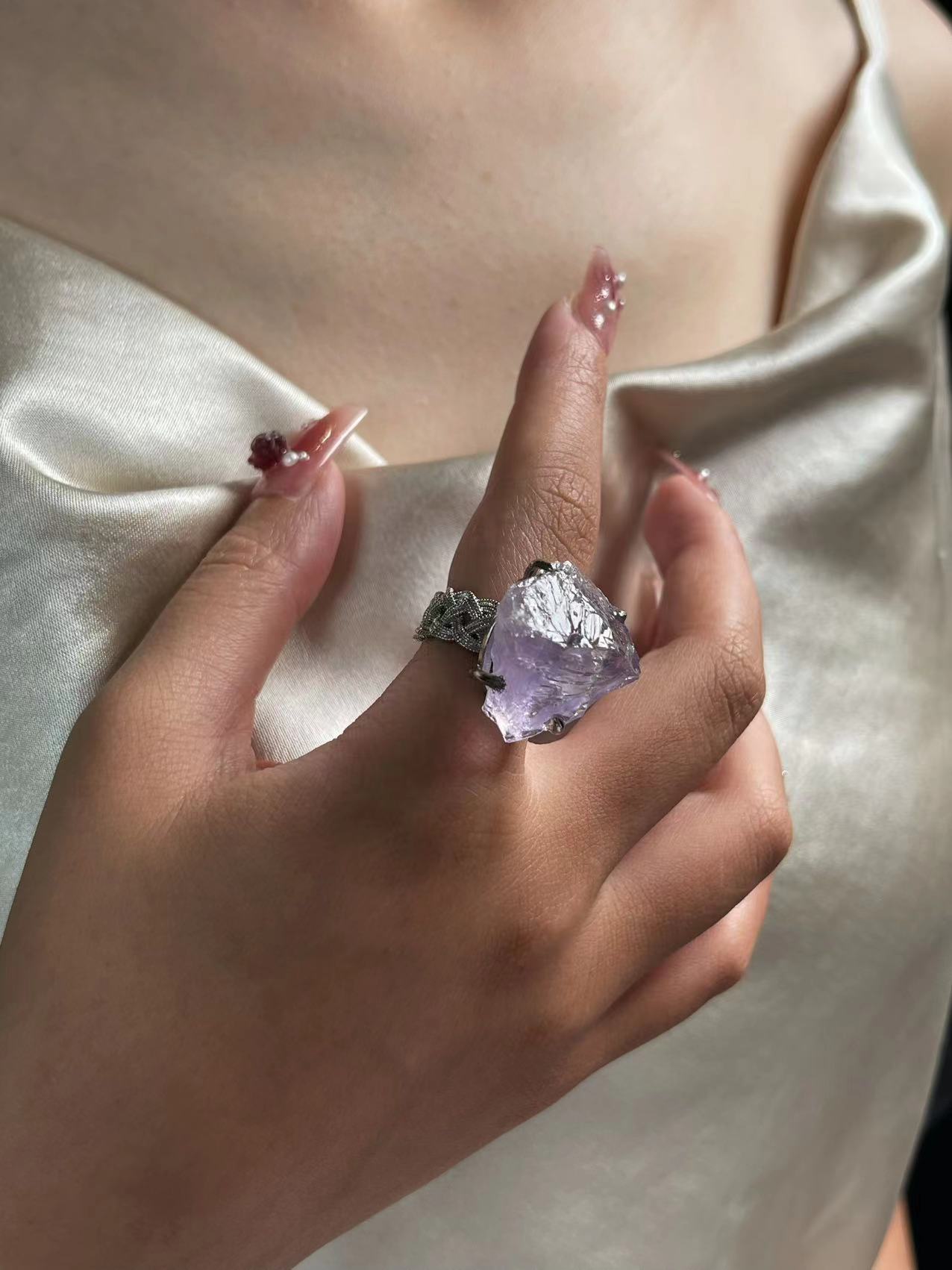 Raw Amethyst Ring