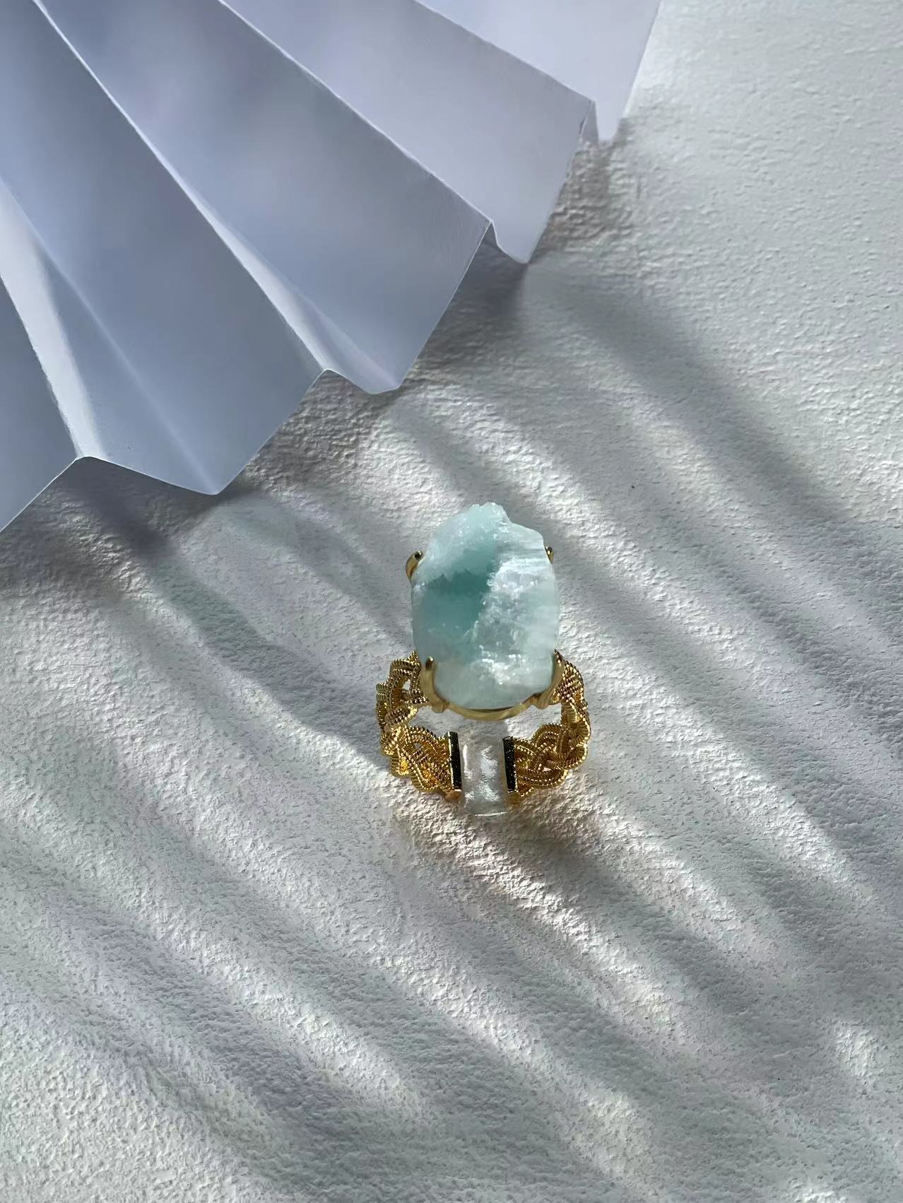 Azurite Raw Ring