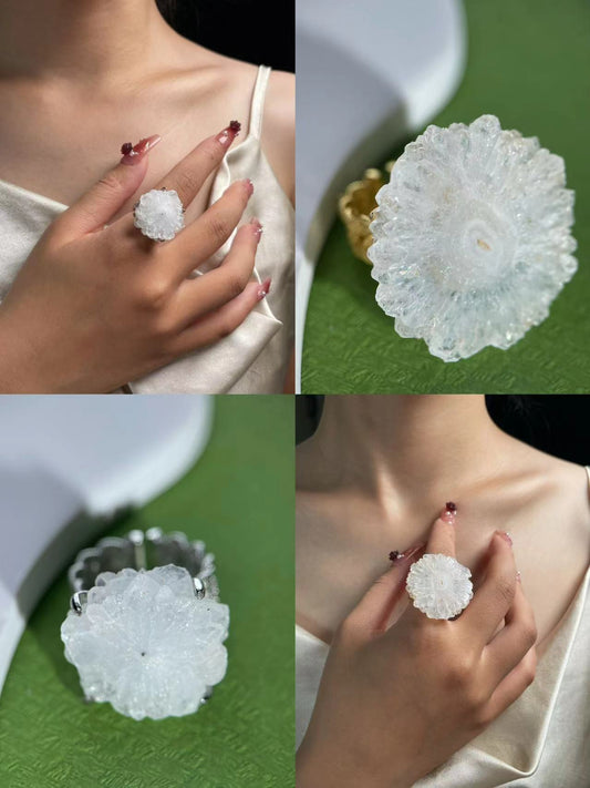 Stalactitic Quartz Ring