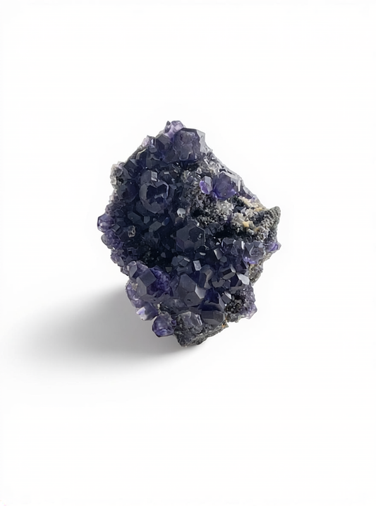 Tanzanite fluorite ring front view