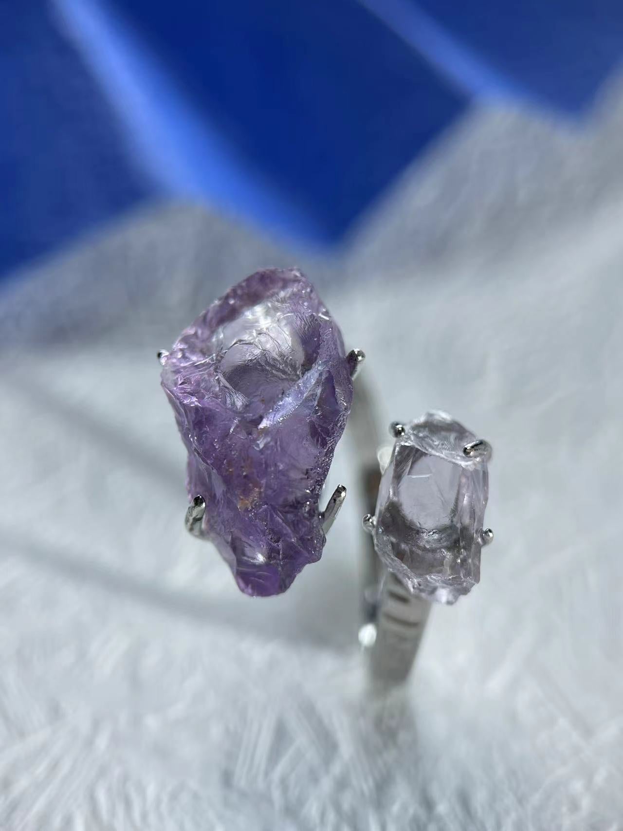 Double Amethyst ring
