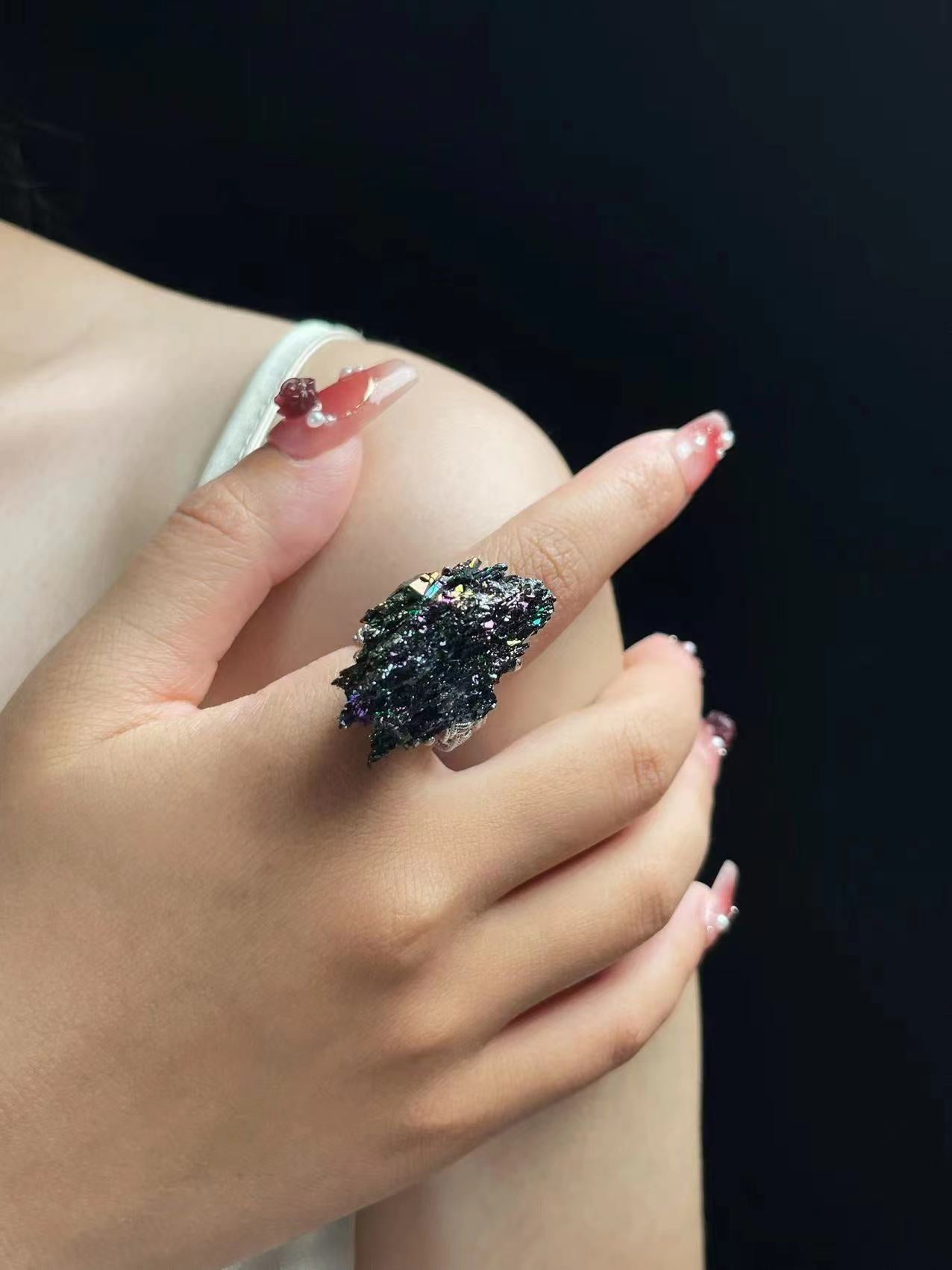 Rainbow Hematite  Ring