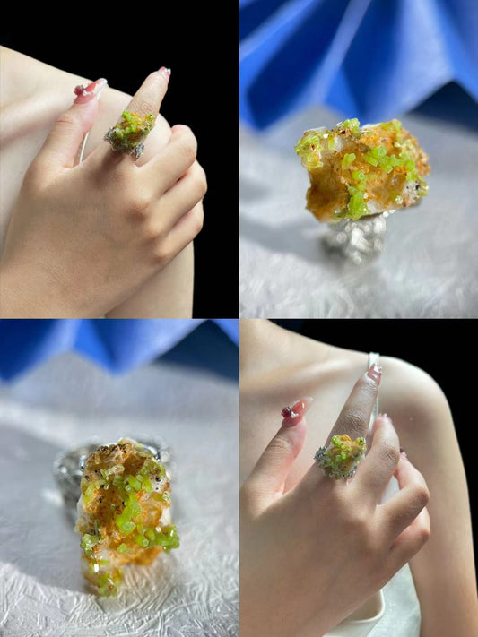 Wavellite ring