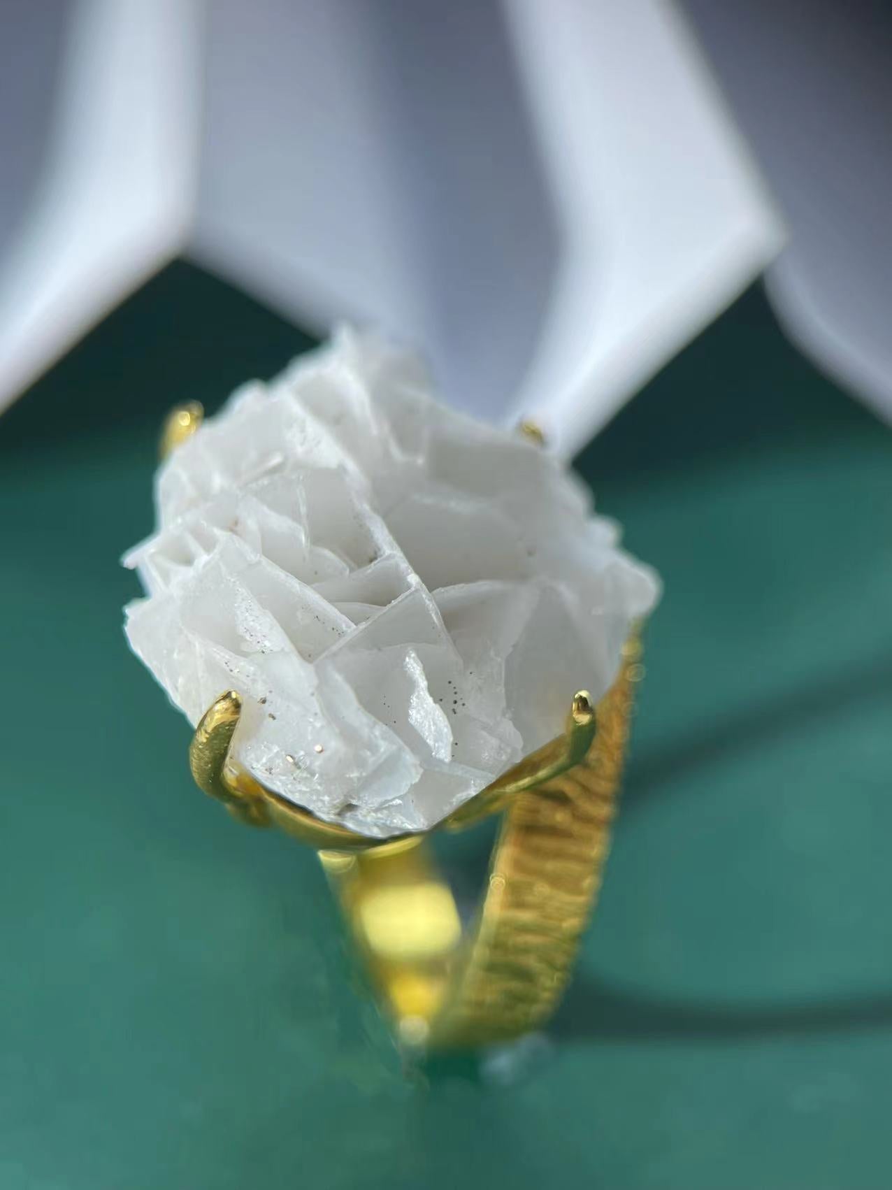 Rose Calcite Ring